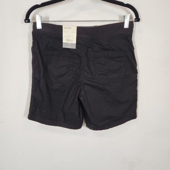 NWT Style & Co Women's Knit Waistband Shorts in Deep Black - Size Petite Small - Picture 4 of 7